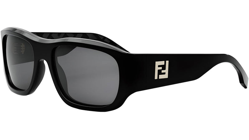 FF Squared Black Rectangular Sunglasses