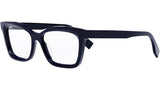 Lettering Blue Rectangular Eyeglasses