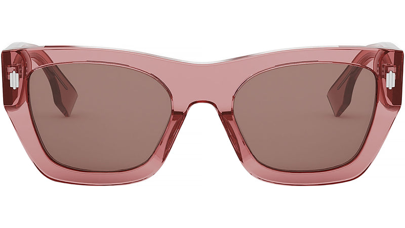 Fendi Roma Red Rectangular Sunglasses