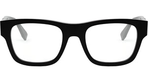 Fendi Diagonal Black Rectangular Eyeglasses