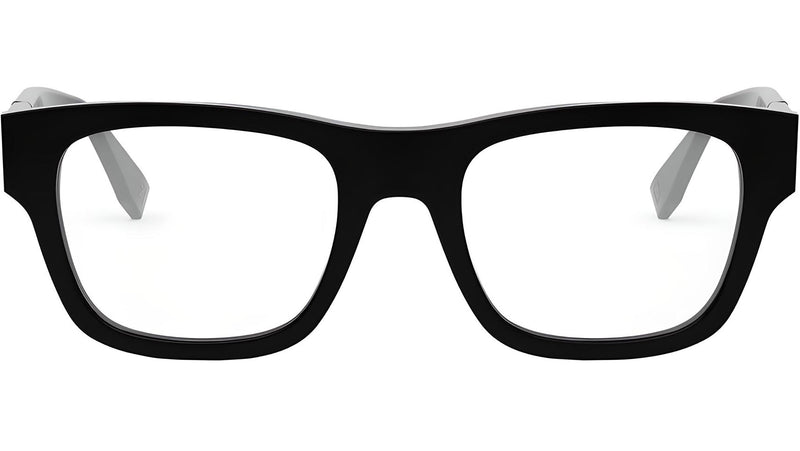 Fendi Diagonal Black Rectangular Eyeglasses