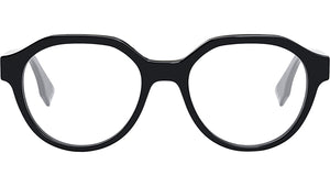 Fendi Bilayer Black Round Eyeglasses