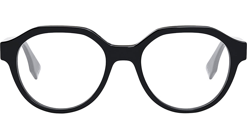 Fendi Bilayer Black Round Eyeglasses