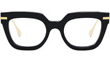 Fendigraphy Black Rectangular Eyeglasses