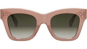 CELINE 3 Dots Milky Pink Glitter Cat Eye Sunglasses