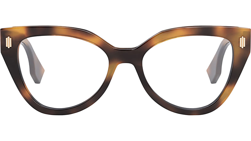 Fendi Bold Havana Oval Eyeglasses