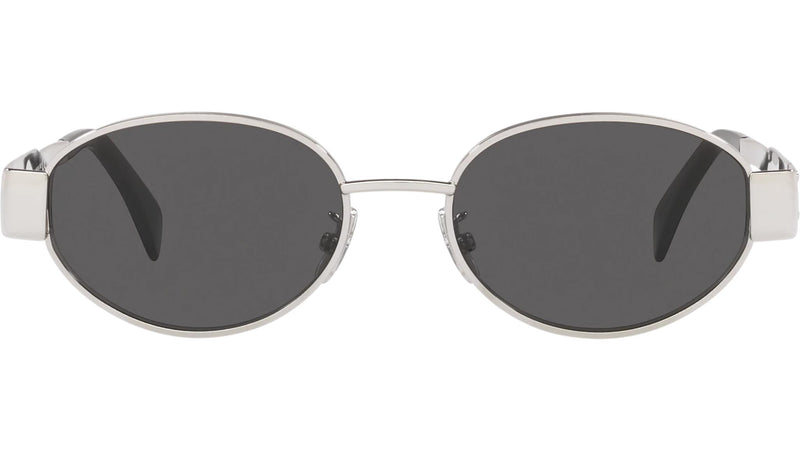 Metal Triomphe Silver Oval Sunglasses