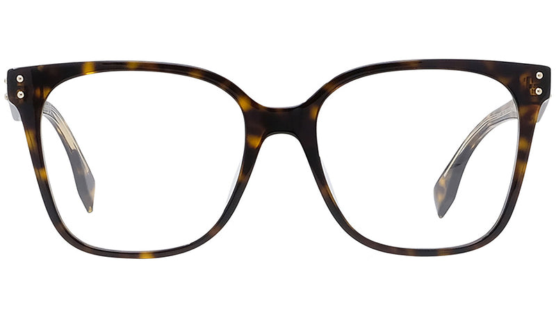 Fendi Essential Havana Square Eyeglasses