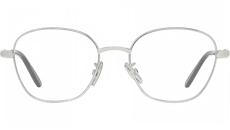 Slim Silver Geometric Eyeglasses