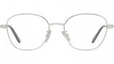 Slim Silver Geometric Eyeglasses