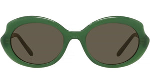 Slim Green Geometric Sunglasses