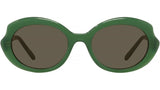 Slim Green Geometric Sunglasses