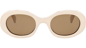 Triomphe Ivory Oval Sunglasses