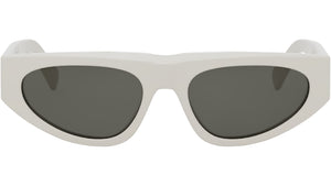 Monochroms White Geometric Sunglasses