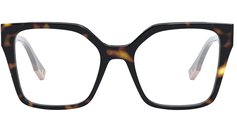 Fendi Way Dark Havana Square Eyeglasses