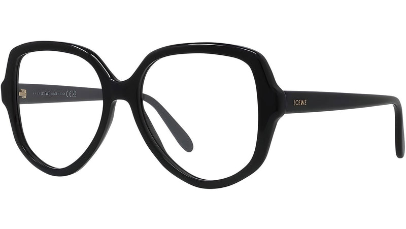 Slim Black Geometric Eyeglasses