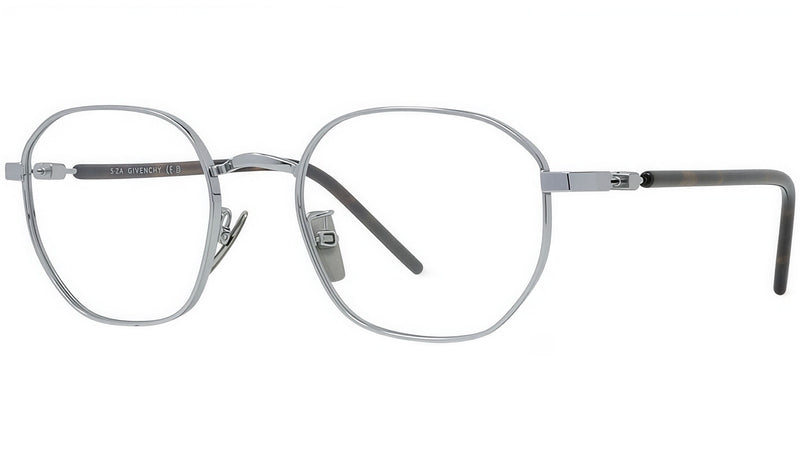 Titanium Silver Geometric Eyeglasses