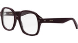 Thin Red Geometric Eyeglasses