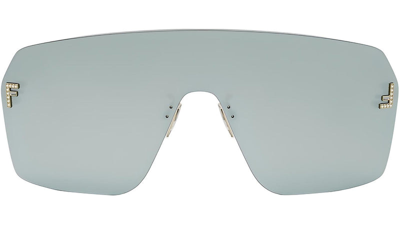 Fendi First Crystal Yellow Rectangular Sunglasses