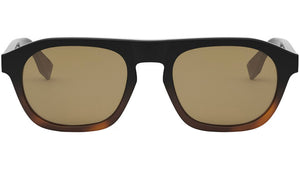 Fendi Essential Black Havana Geometric Sunglasses