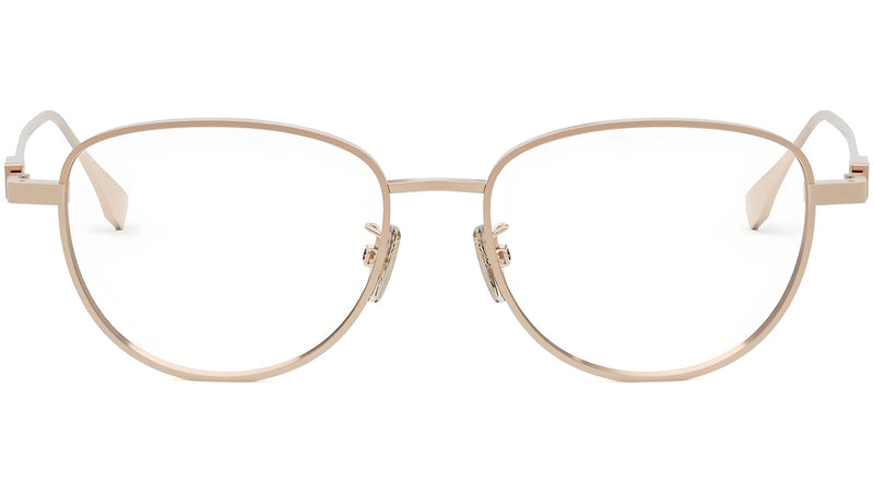 Baguette Rose Gold Geometric Eyeglasses