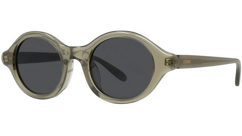 Slim Green Round Sunglasses