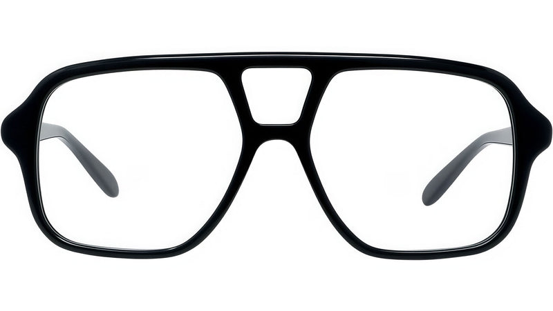 Slim Black Pilot Eyeglasses