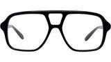 Slim Black Pilot Eyeglasses