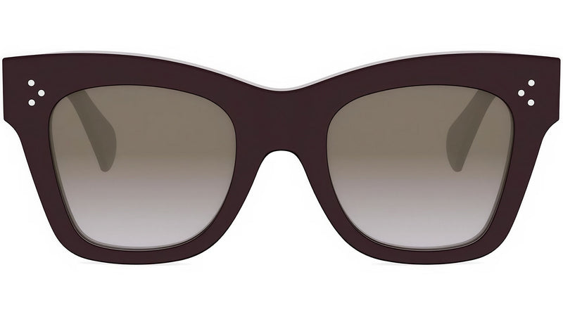 CELINE 3 Dots Burgundy Cat Eye Sunglasses