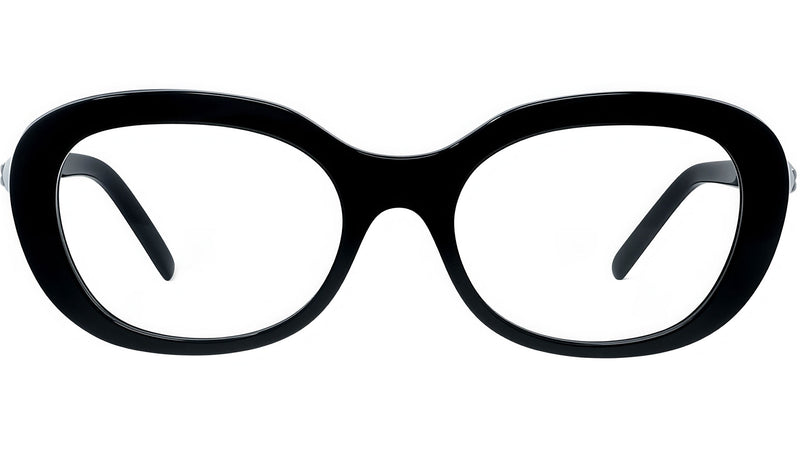 Pearl Black Oval Eyeglasses