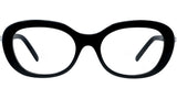 Pearl Black Oval Eyeglasses
