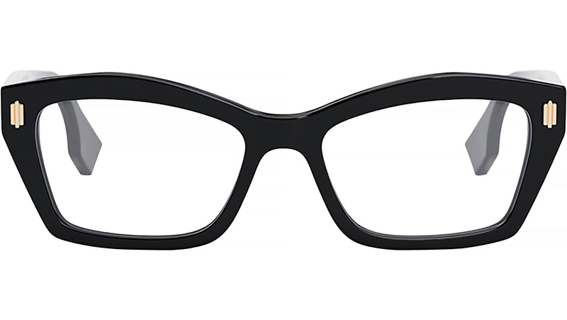 Fendi Bold Black Rectangular Eyeglasses