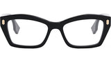Fendi Bold Black Rectangular Eyeglasses