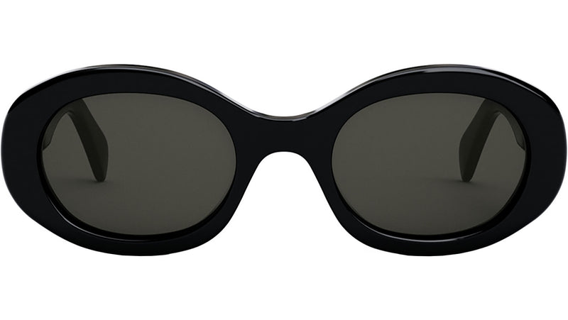 Triomphe Black Oval Sunglasses