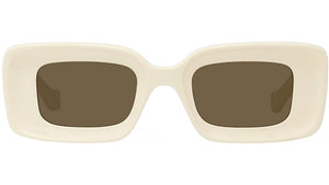 Anagram White Rectangular Sunglasses