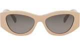 Triomphe Beige Geometric Sunglasses