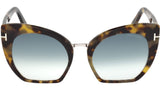 Samantha-02 FT0553 56W Dark Havana Blue