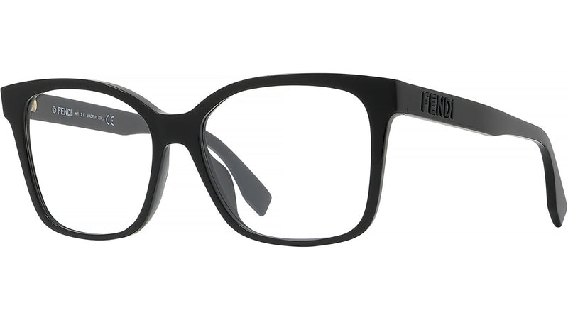 Lettering Black Square Eyeglasses