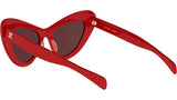 Triomphe Mini HD Red Cat Eye Sunglasses
