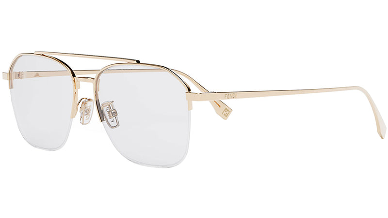 Fendi Travel Gold Square Eyeglasses