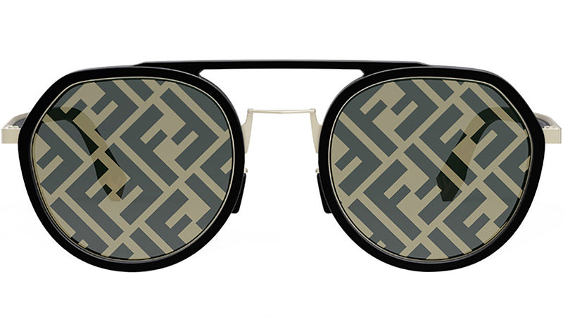 Fendi Light Black Round Sunglasses