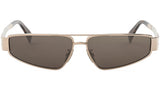 Metal Triomphe Gold Geometric Sunglasses