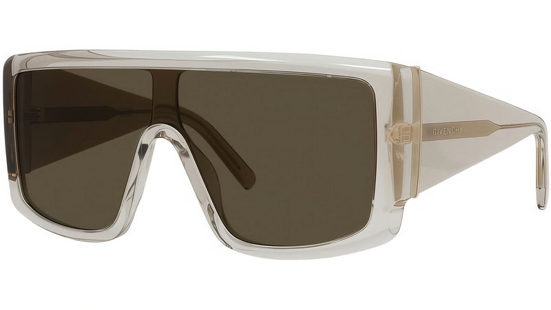 Square Light Brown Shield Sunglasses