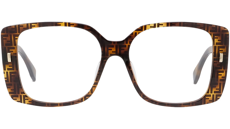 Fendi First Havana Square Eyeglasses