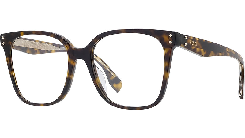Fendi Essential Havana Square Eyeglasses
