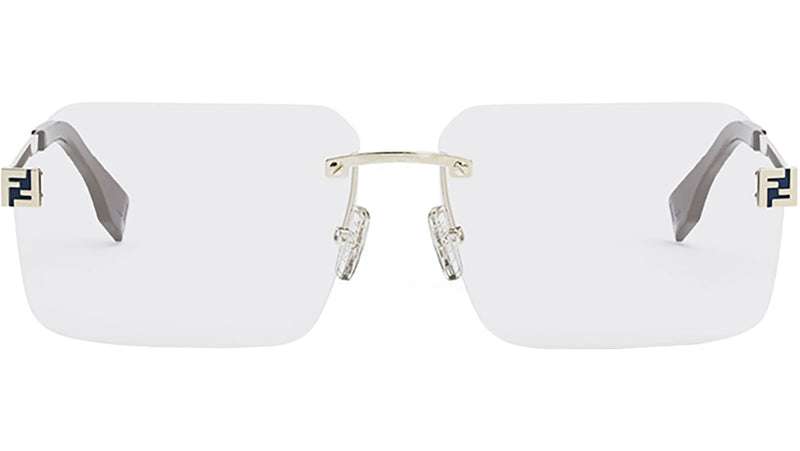Fendi Sky Gold Rectangular Eyeglasses