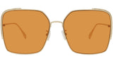 O'Lock Gold Square Sunglasses