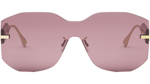 Fendigraphy Gold Geometric Sunglasses