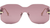 Fendigraphy Gold Geometric Sunglasses