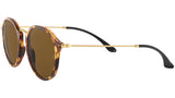 Round Fleck RB2447 polished tortoise